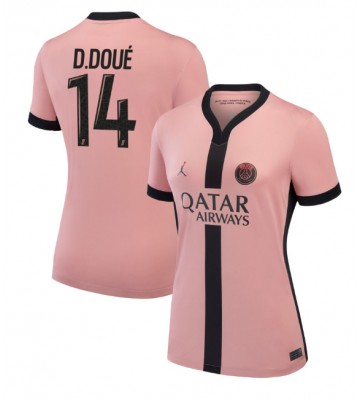 Paris Saint-Germain Desire Doue #14 Tercera Equipación Mujer 2024-25 Manga Corta